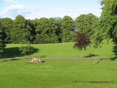 Lauriston Castle in Edinburgh with lush green grounds