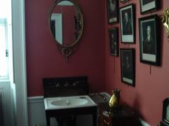 Bathroom at Lauriston Castle with historical decor