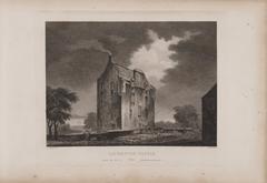 Laureston Castle etching by James Fittler