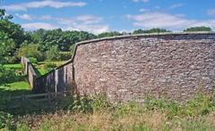 Historical garden wall of Lauriston Castle