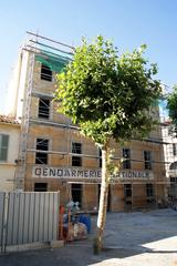 Gendarmerie Nationale building in Saint-Tropez under renovations