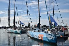 60 pieds IMOCA Linked Out sailboat at Lorient