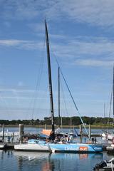 60-foot IMOCA Linked Out sailboat at Lorient