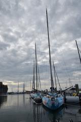 60-foot IMOCA Linked Out sailboat in Lorient, May 2021