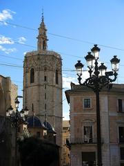 El Miquelet and the Casa Vestuari at Plaça de la Mare de Déu in Valencia