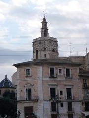 Casa Vestuari in the foreground and Micalet in the background, Valencia