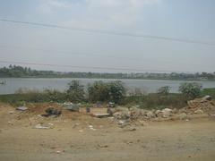 Scenic lake in Hosur, India