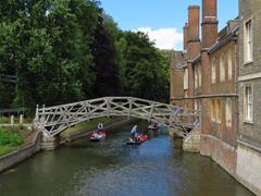 View of Cambridge with historical buildings and greenery