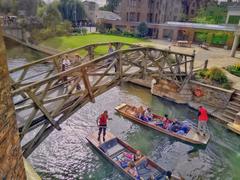 Queens' College Mathematical Bridge from Riverside Building