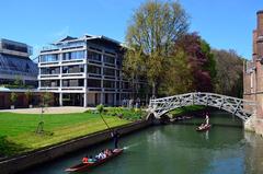 Cripps Court and Mathematical Bridge in Cambridge