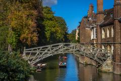 Mathematical Bridge over the River Cam in Cambridge