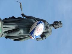 Statue of the Goddess holding a rugby ball at Place du Général de Gaulle in Lille