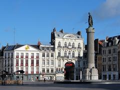 La colonne de la déesse on the grand place of Lille