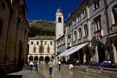 Dubrovnik's Clock Tower and Sponza Palace