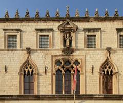 Facade of the Sponza Palace in Dubrovnik, Croatia