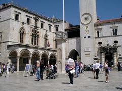 Dubrovnik Old Town with historic buildings and massive stone walls