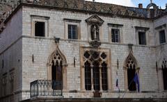 A scenic view of Old Dubrovnik with historic buildings and the Adriatic Sea