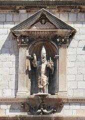 Statue of St. Blaise on Sponza Palace