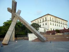 Historic Cruz Caida at Domplatz Salvador