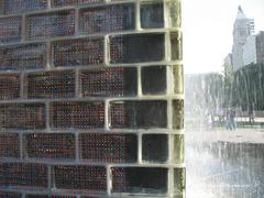 Crown Fountain in Chicago with glass brick towers