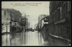 Avenue des Grésillons in Asnières-sur-Seine depicted in a vintage postcard