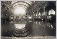 Interior view of Gare d'Orsay flooded during the Seine flood, Paris, 1910