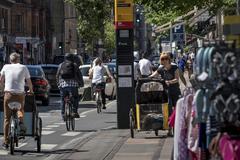 Cyclists on Gammel Kongevej in Frederiksberg, Copenhagen