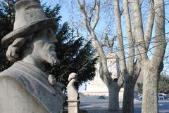 Garibaldini sul Gianicolo monument with statue of Giuseppe Garibaldi on horseback