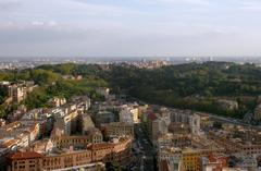 View of Gianicolo hill from Saint Peter's Basilica dome, Rome