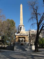 Monument to the fallen on May 2nd at Paseo del Prado in Madrid, Spain