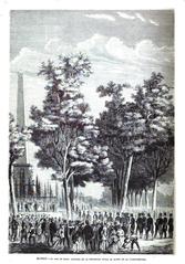 Madrid civic procession arrival at Independence Field 1871