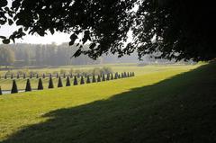 Panoramic view of the former park of Château de Marly in Marly-le-Roi, France