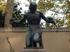 Zuni Bird Charmer sculpture by Walker Hancock at St. Louis Zoo