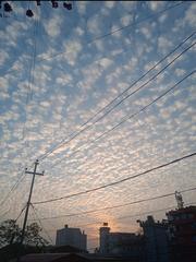 Sunset in Kathmandu from a terrace