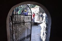 Low doorway inside the Rock Garden in Chandigarh, North India