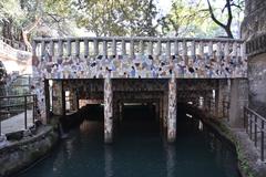 colorful mosaic bridge in Chandigarh