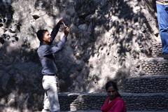 tourist couple taking a picture in Chandigarh