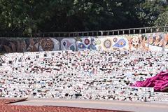 amphitheatre decorated with broken ceramic tiles