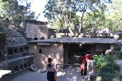 mirrors gifted by the Nek Chand Foundation displayed in an exhibition hall