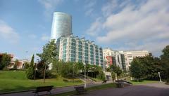 Iberdrola building in Bilbao cityscape