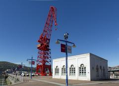 Bilbao industrial crane by the waterfront