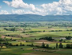 Alavese Plains viewed from Olarizu summit in Álava, Basque Country