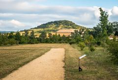 Botanical Garden of Olarizu with mount Olarizu in Vitoria-Gasteiz, Basque Country, Spain