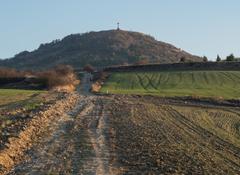 Track up to Olarizu mountain before sunset in Vitoria-Gasteiz, Basque Country, Spain