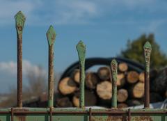 rusty spiked fence in Vitoria-Gasteiz