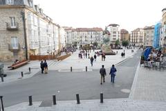 Plaza de la Virgen Blanca in Vitoria from San Miguel stairs