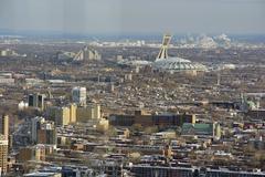 Skyline of Montreal from Place Ville Marie Observatory