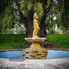 Edwards Gardens in Toronto with lush greenery and a wooden bridge