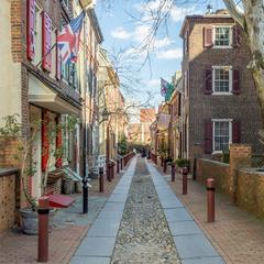 Elfreth's Alley in Philadelphia, PA