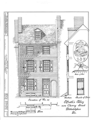 Elfreth's Alley houses in Philadelphia